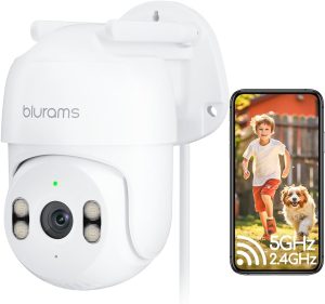blurams 2K Outdoor Camera Wired. 5GHz/2.4GHz Wi-Fi Cameras for Home