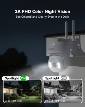 blurams 2K Outdoor Camera Wired. 5GHz/2.4GHz Wi-Fi Cameras for Home