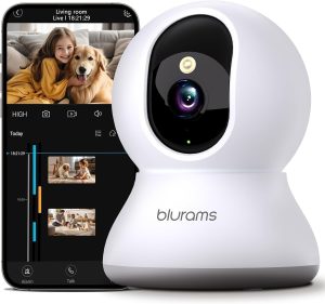 Security Camera 2K. blurams Baby Monitor Dog Camera 360-degree for Home