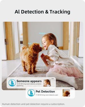 Security Camera 2K. blurams Baby Monitor Dog Camera 360-degree for Home